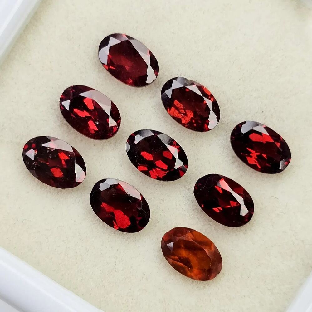 Natural Red Garnet 5.50ct Oval Set 6x4mm Loose Gemstones